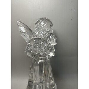 Unmarked Glass Archangel Holding Lamb Figurine Medium Angel Decor Religious